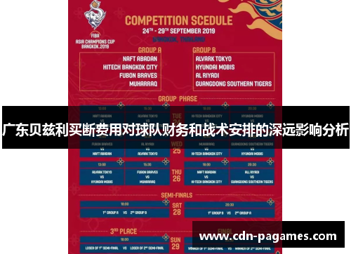 广东贝兹利买断费用对球队财务和战术安排的深远影响分析